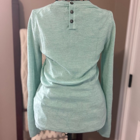 Banana Republic Teal 100% Merino Wool V-Neck Sweater - Picture 2 of 8